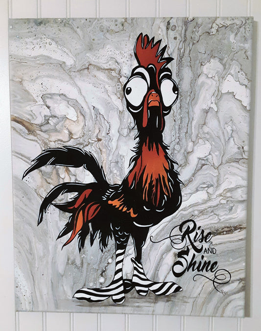 Rise and Shine Rooster Painting