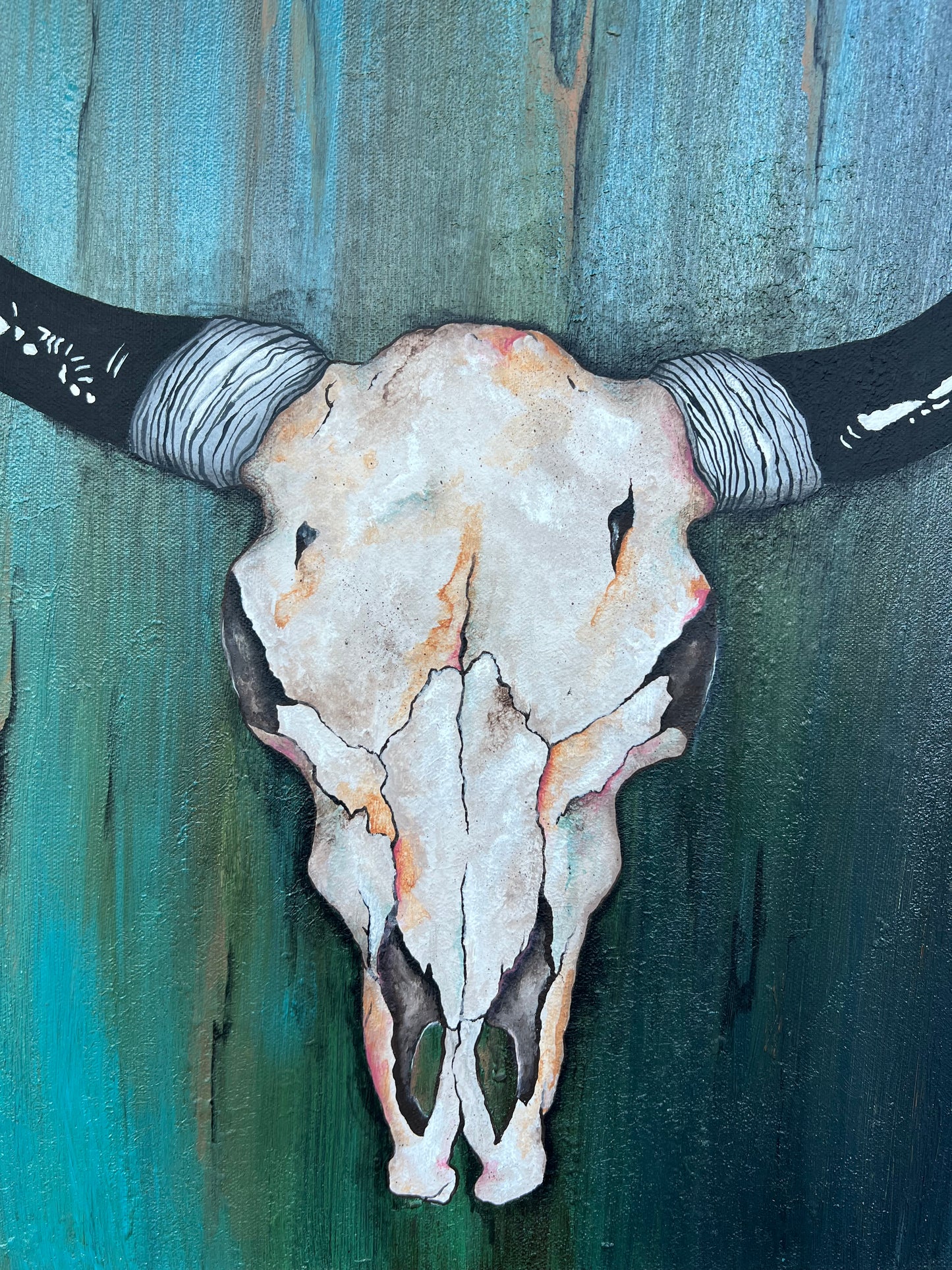 Longhorn Skull Painting