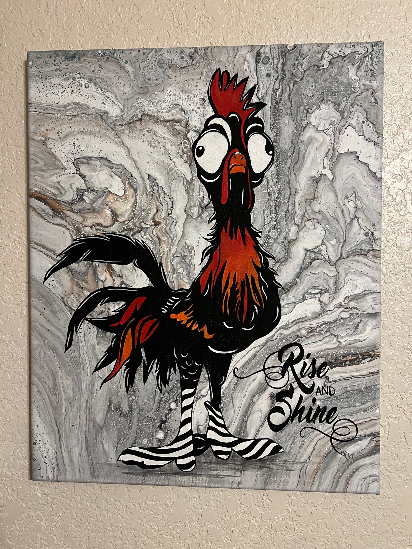 Rise and Shine Rooster Painting