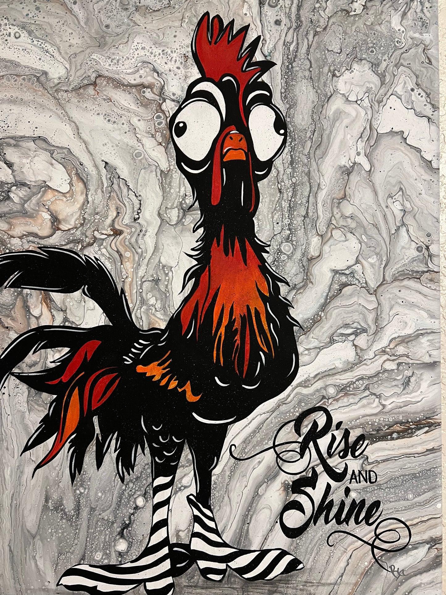 Rise and Shine Rooster Painting