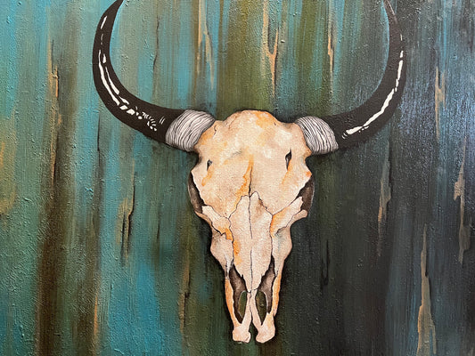 Longhorn Skull Painting