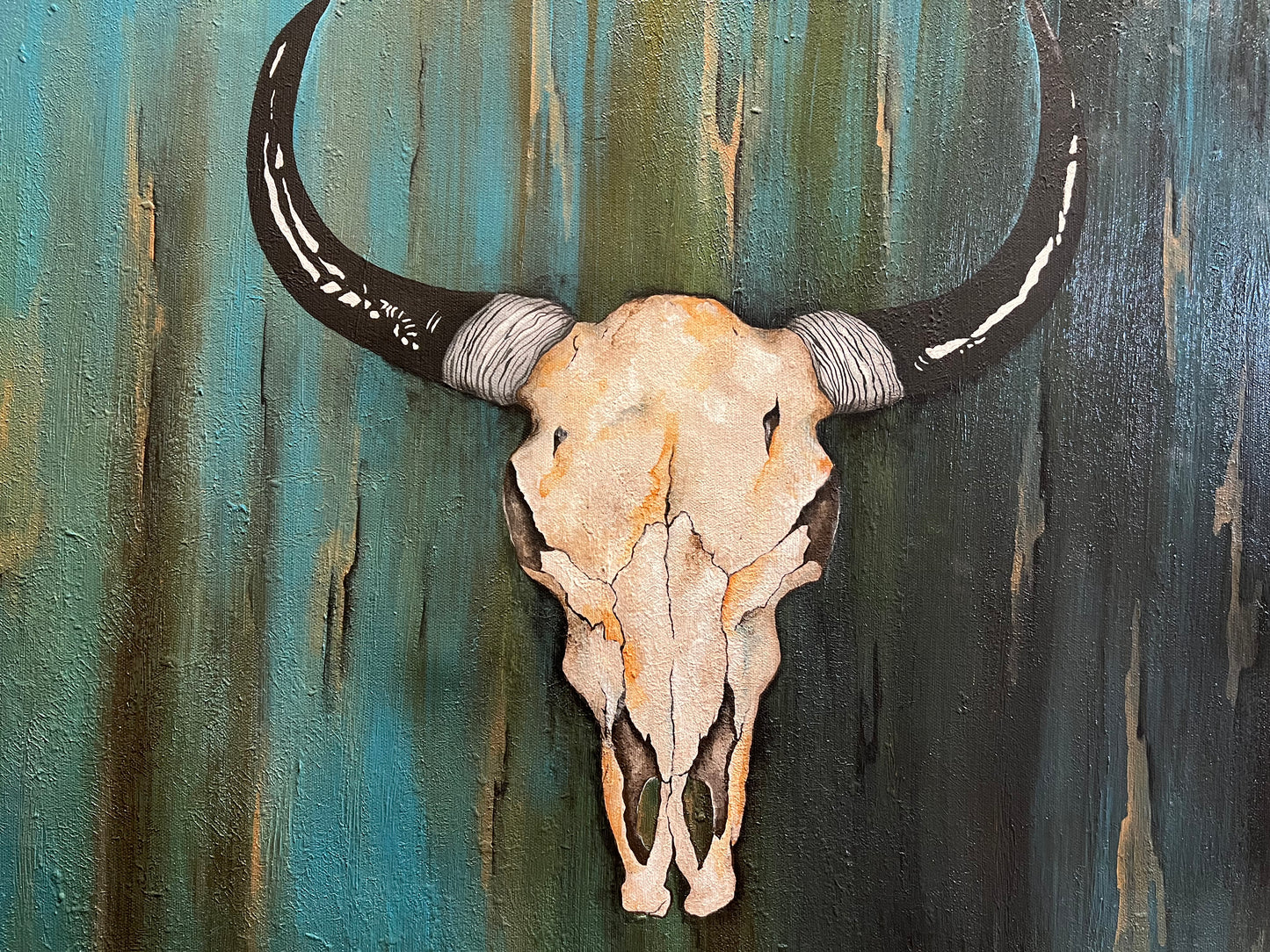 Longhorn Skull Painting