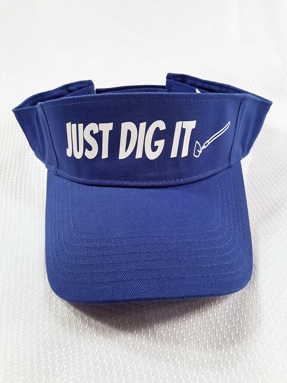 Gran's Garden Sun Visor, Just Dig It Logo