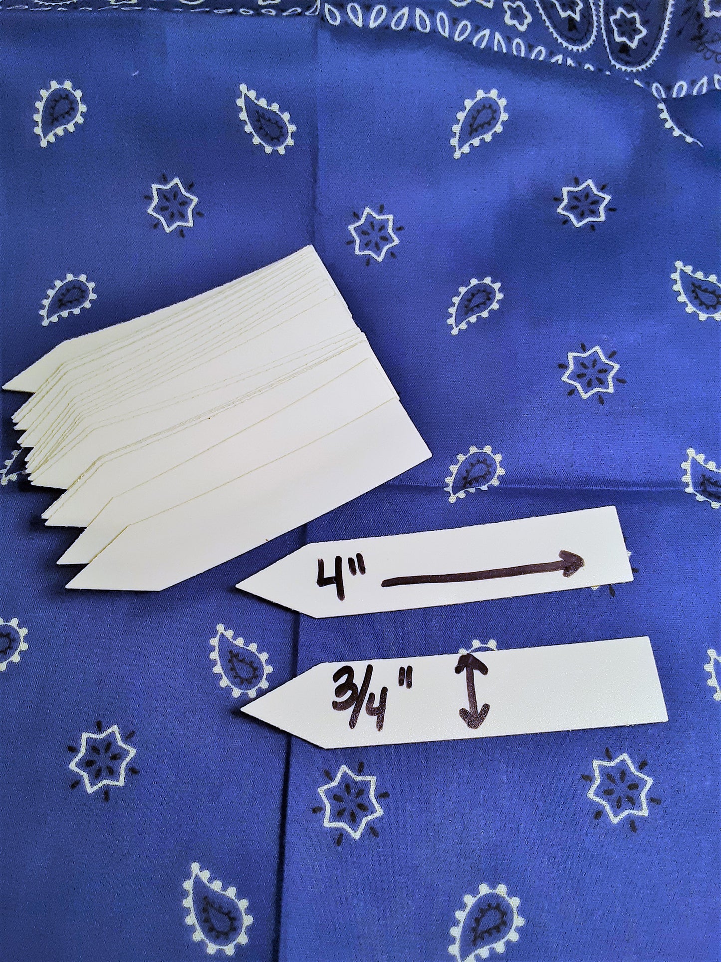 Garden Label Plant Marker, White Skinny 4"