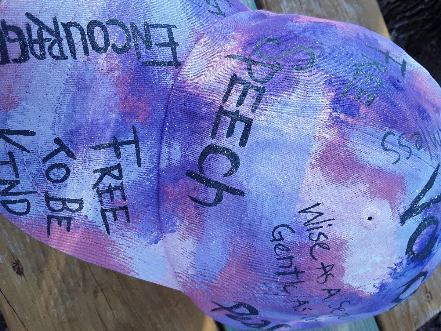Graffiti Free Speech Baseball Cap, Pink and Purple