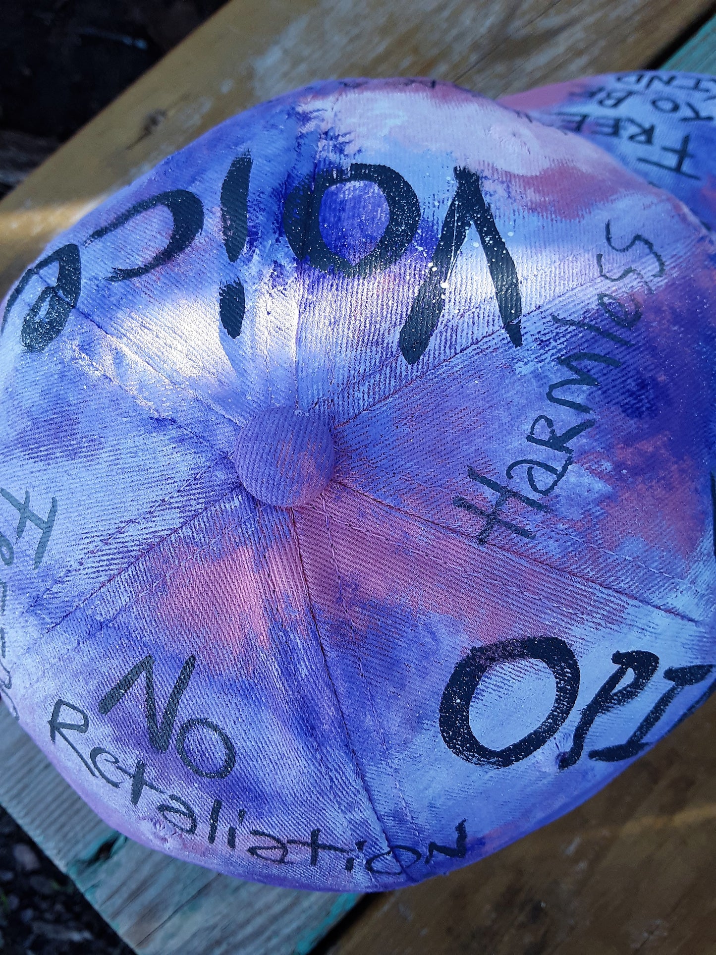 Graffiti Free Speech Baseball Cap, Pink and Purple