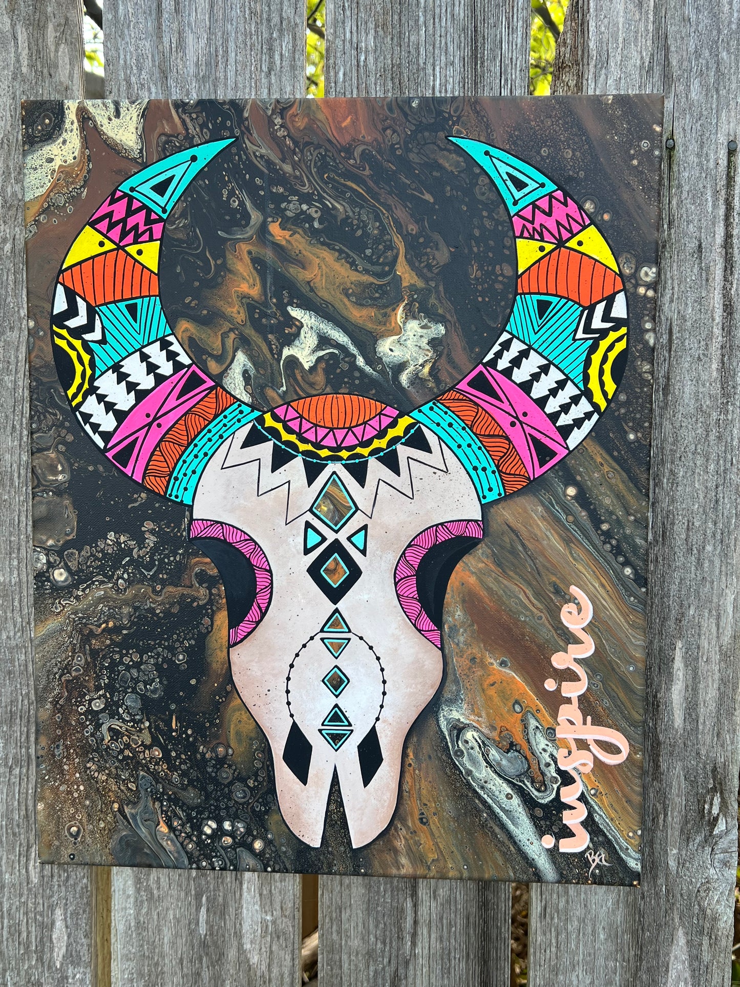 Southwest Longhorn Painting