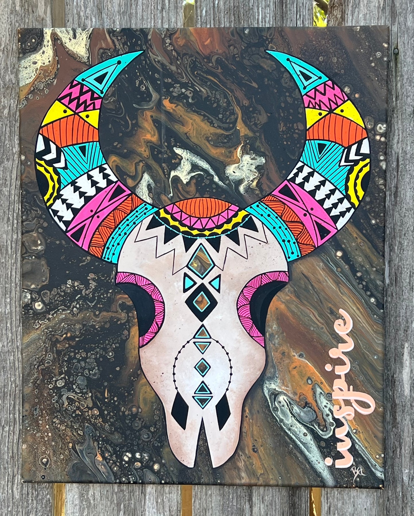 Southwest Longhorn Painting