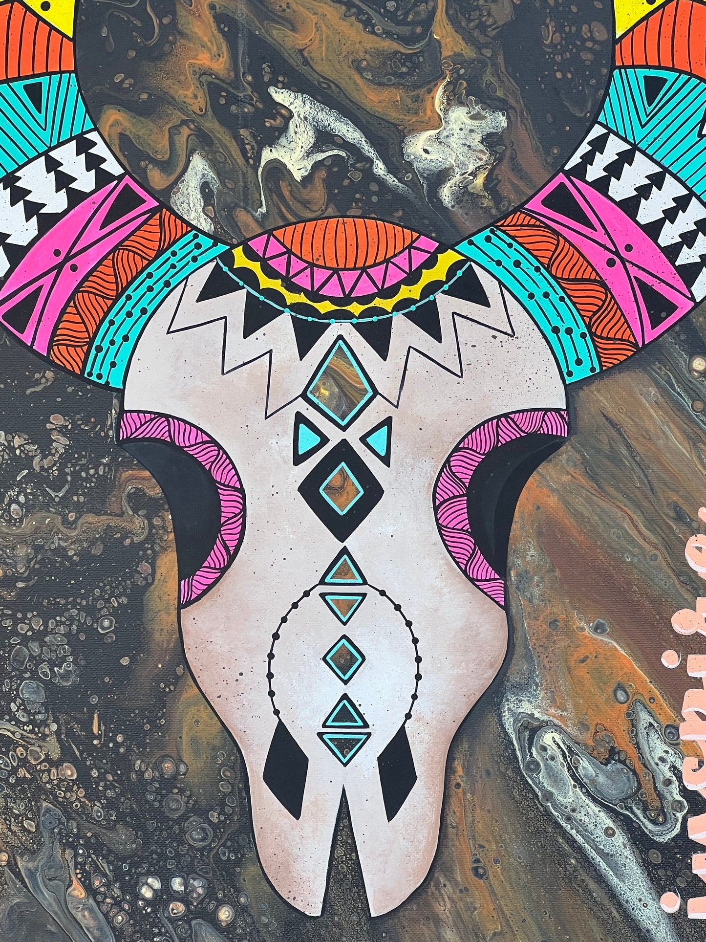 Southwest Longhorn Painting