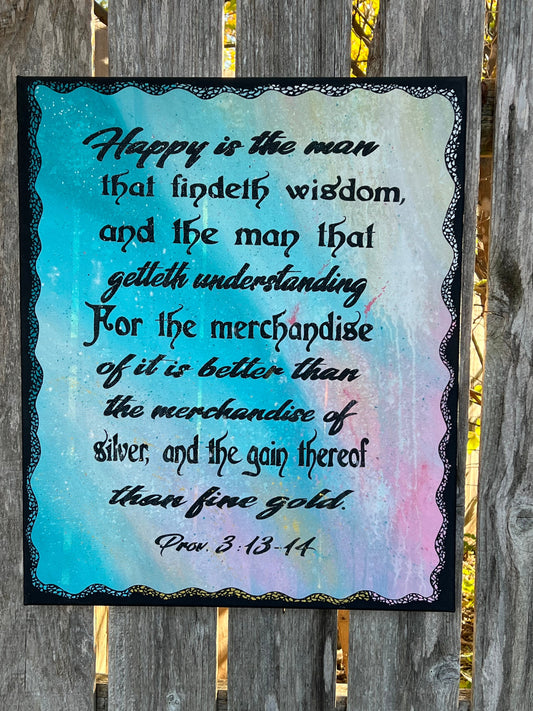 Happy is the Man Painting