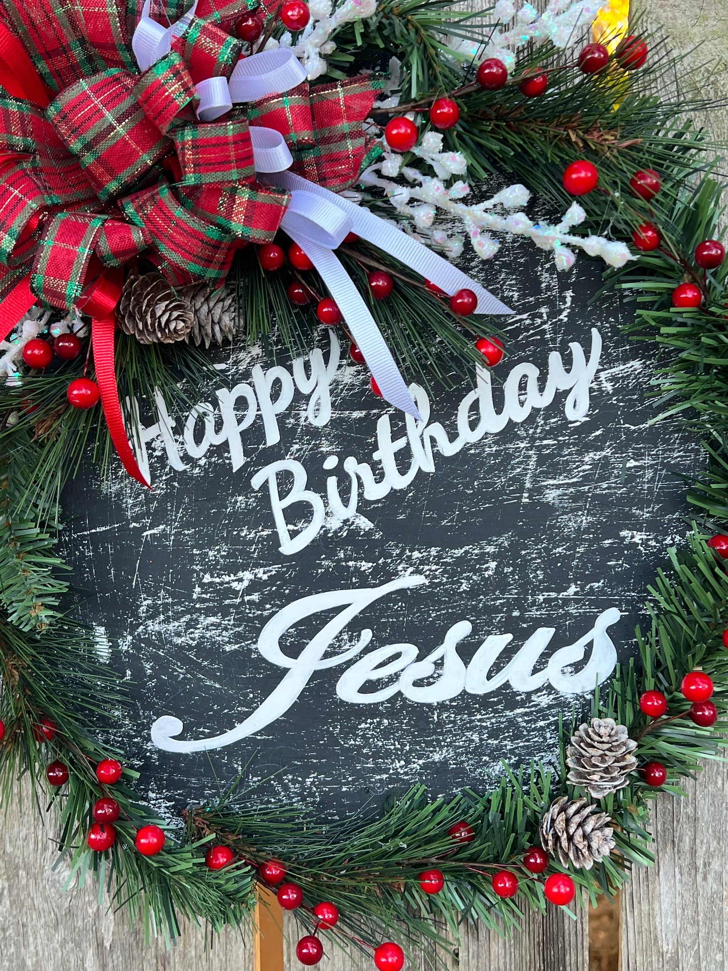 Door Wreath Happy Birthday Jesus