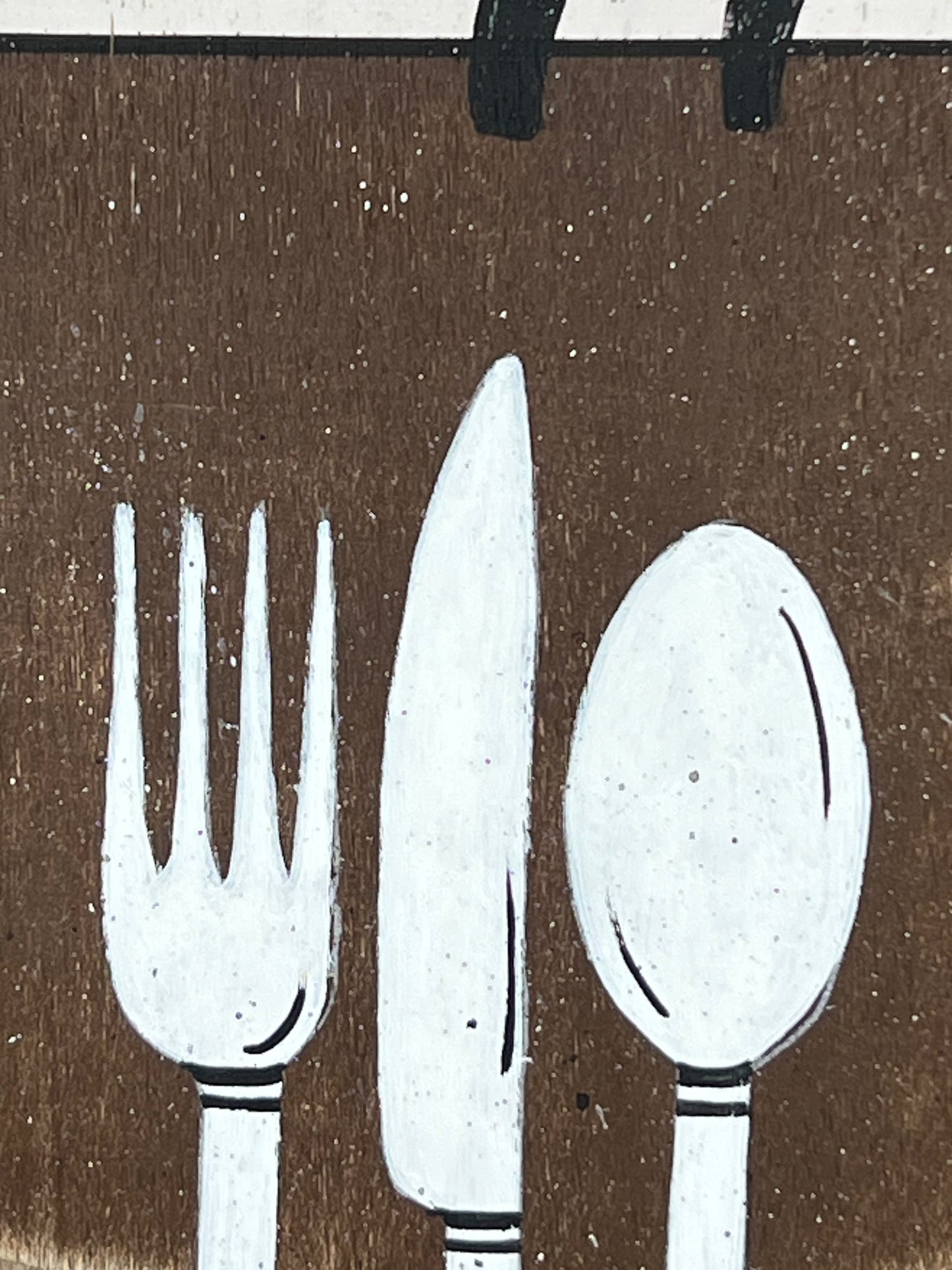 Wood Door Wreath Bon appetit