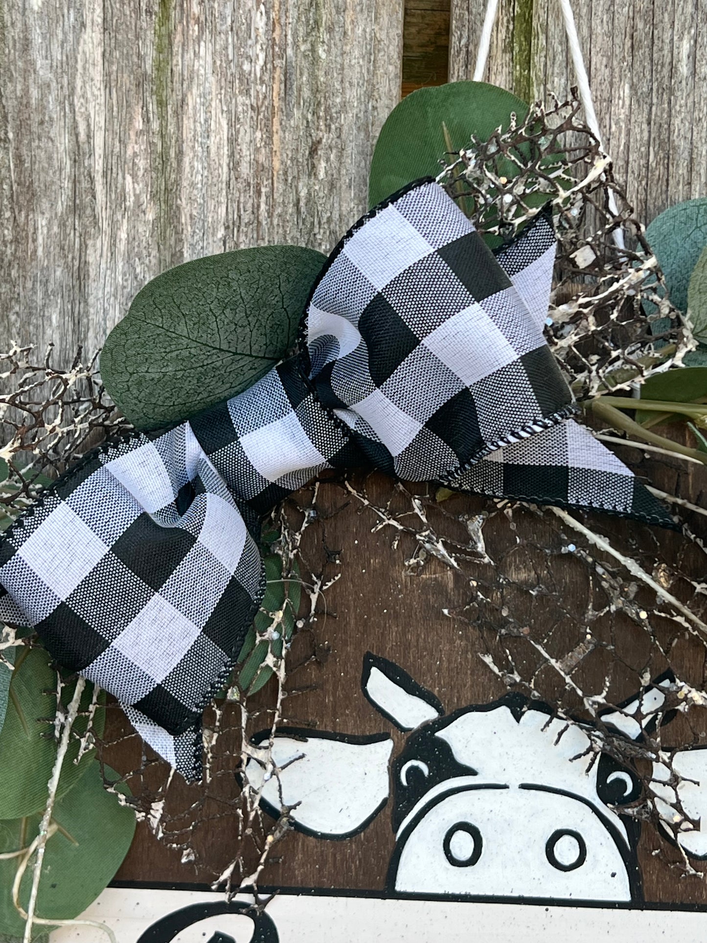 Wood Door Wreath Bon appetit