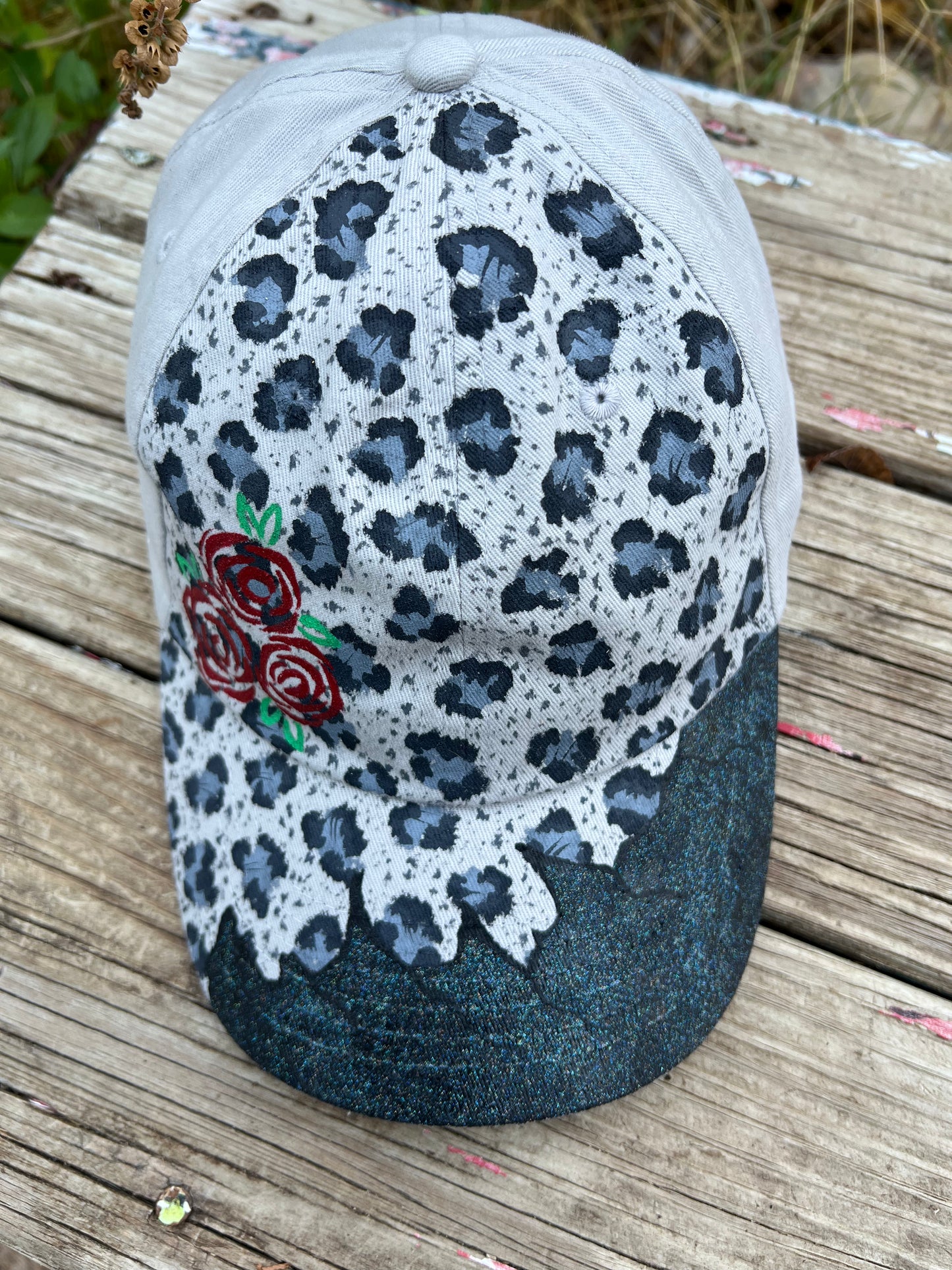Rose Leopard Ball Cap