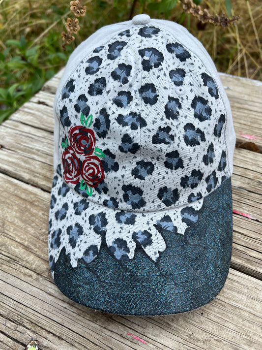 Rose Leopard Ball Cap