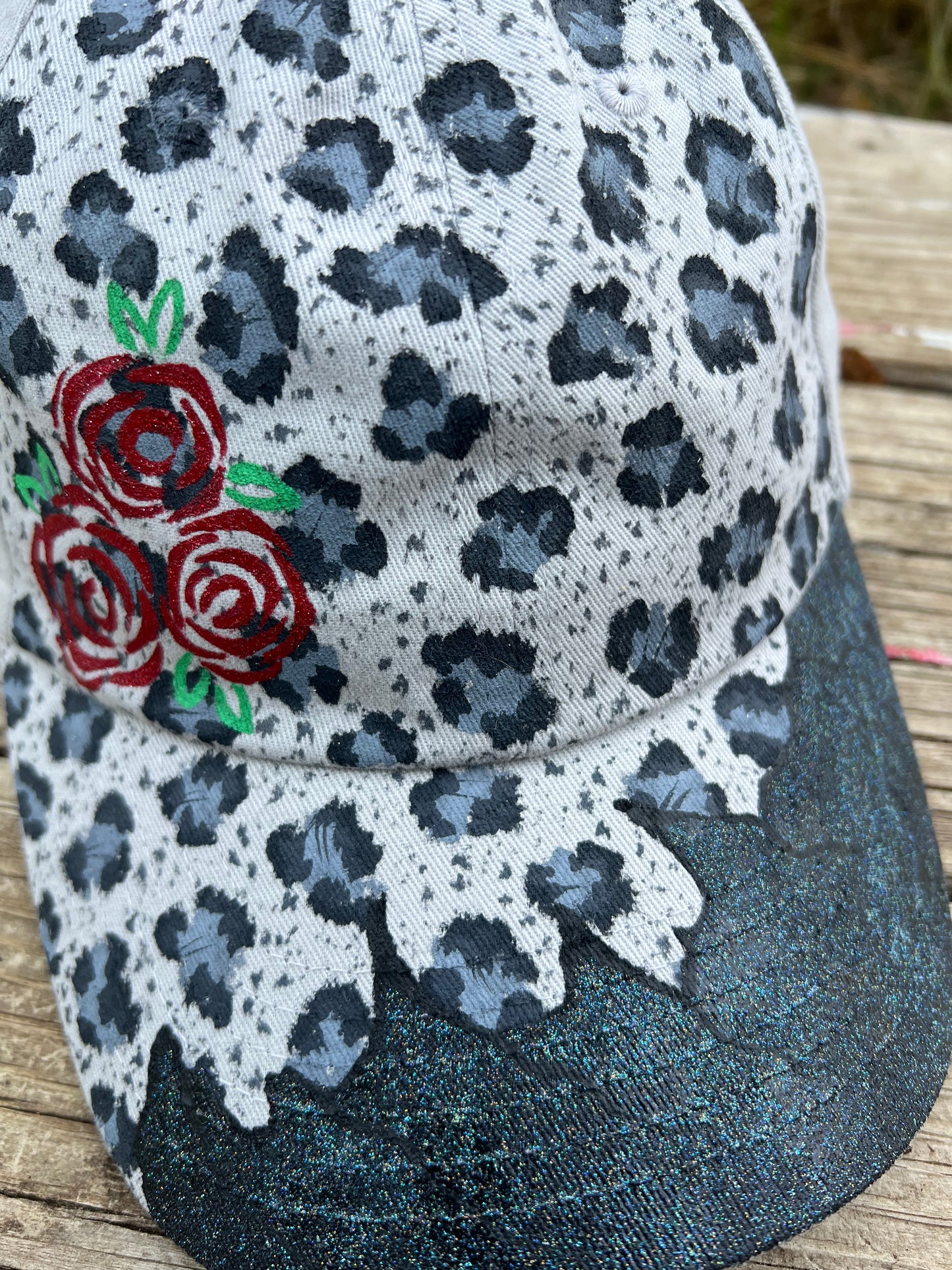 Rose Leopard Ball Cap