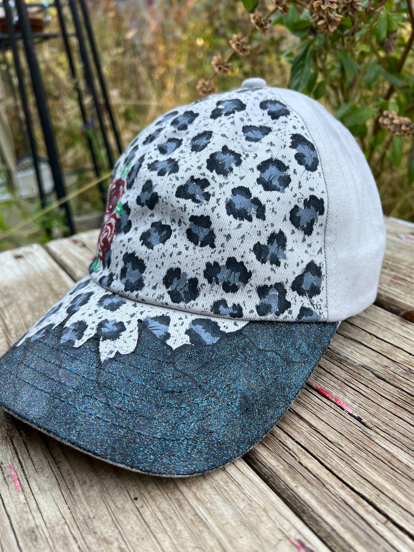 Rose Leopard Ball Cap