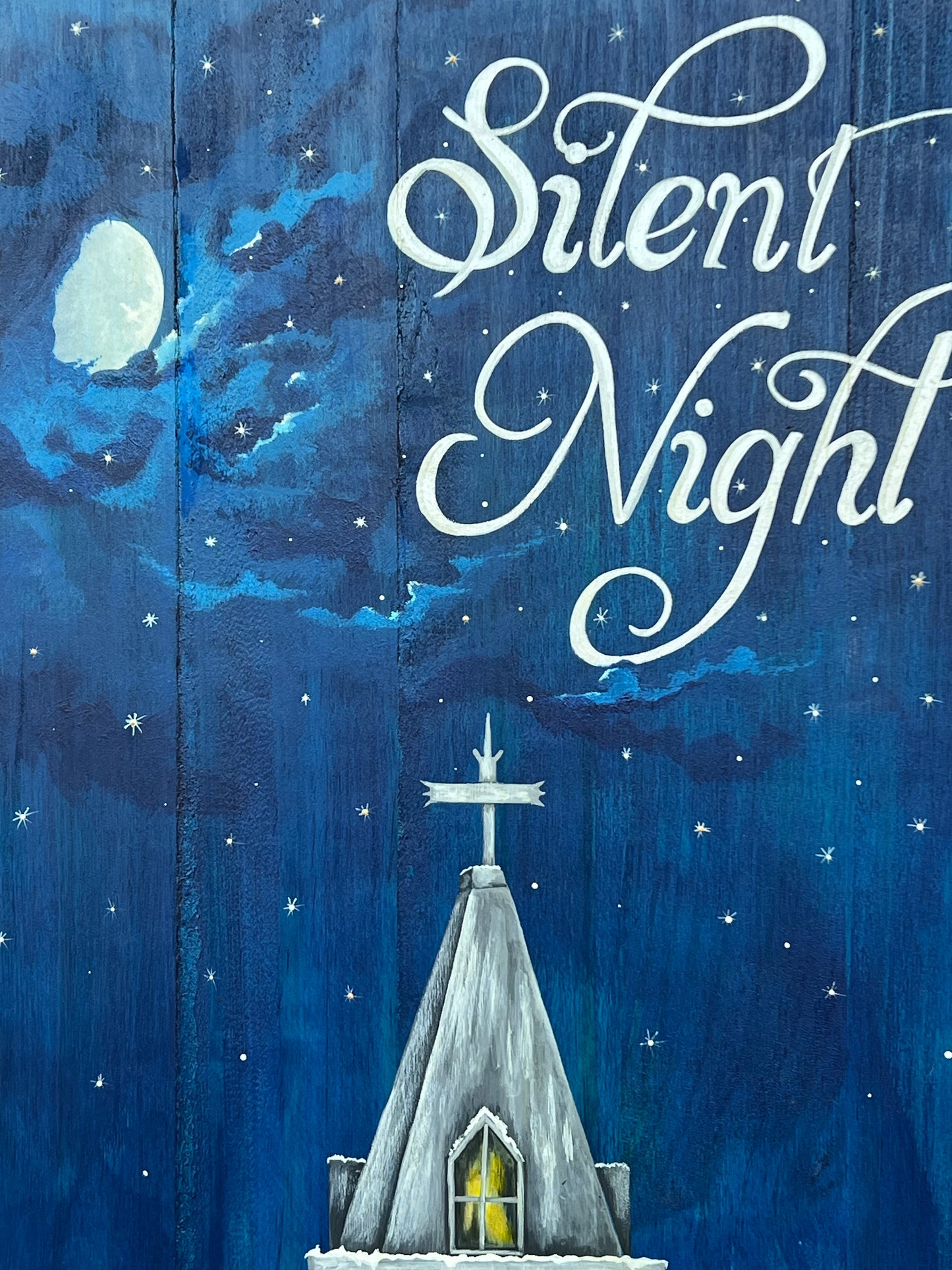Silent Night Christmas Sign