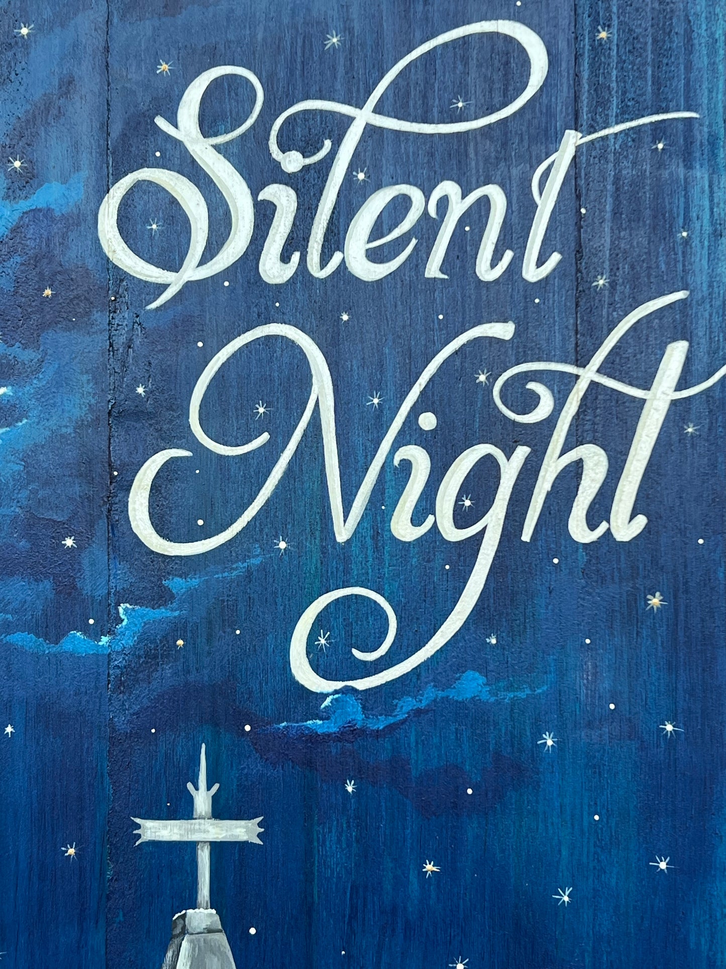 Silent Night Christmas Sign
