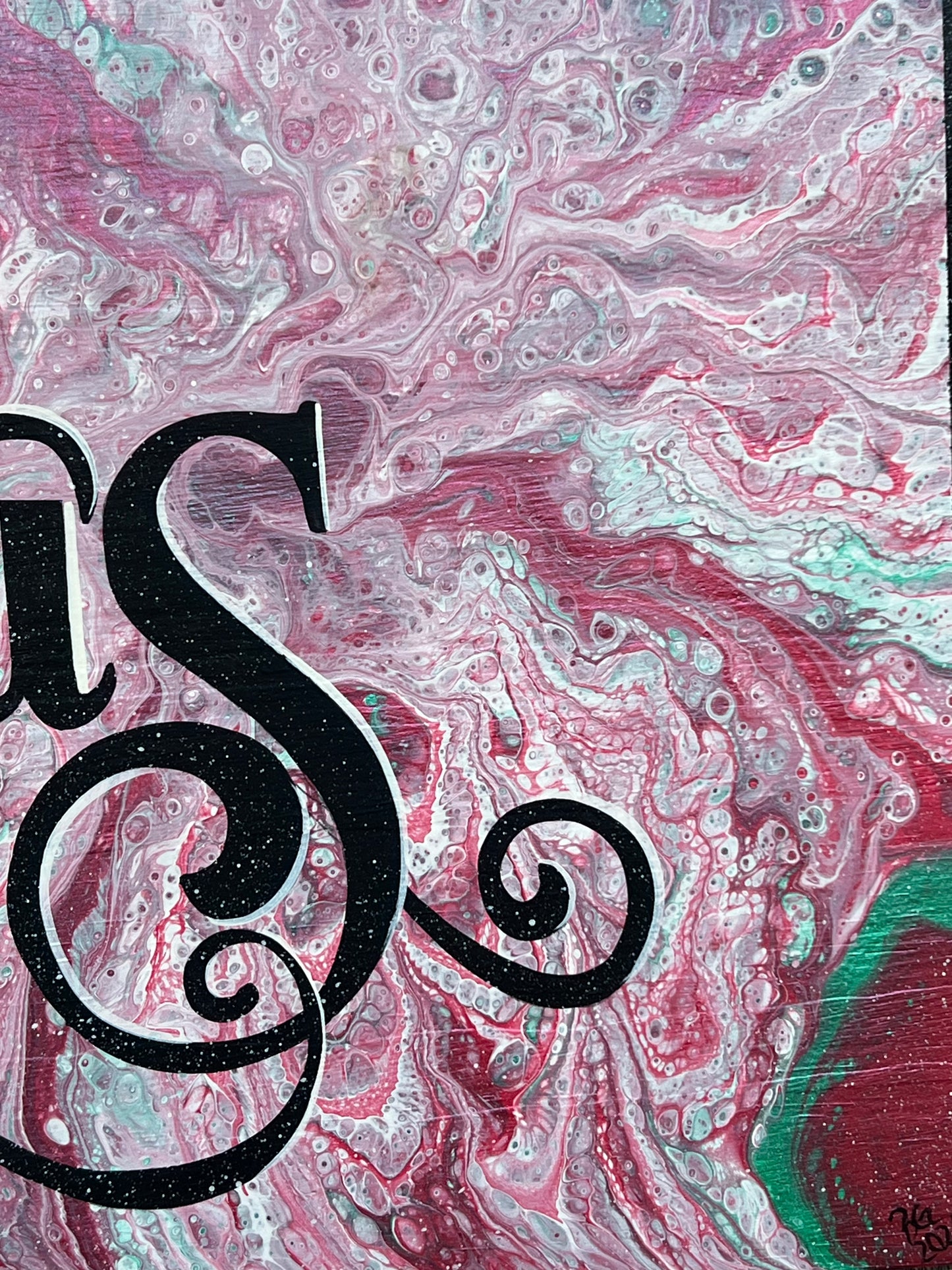 Merry Christmas, pour paint sign