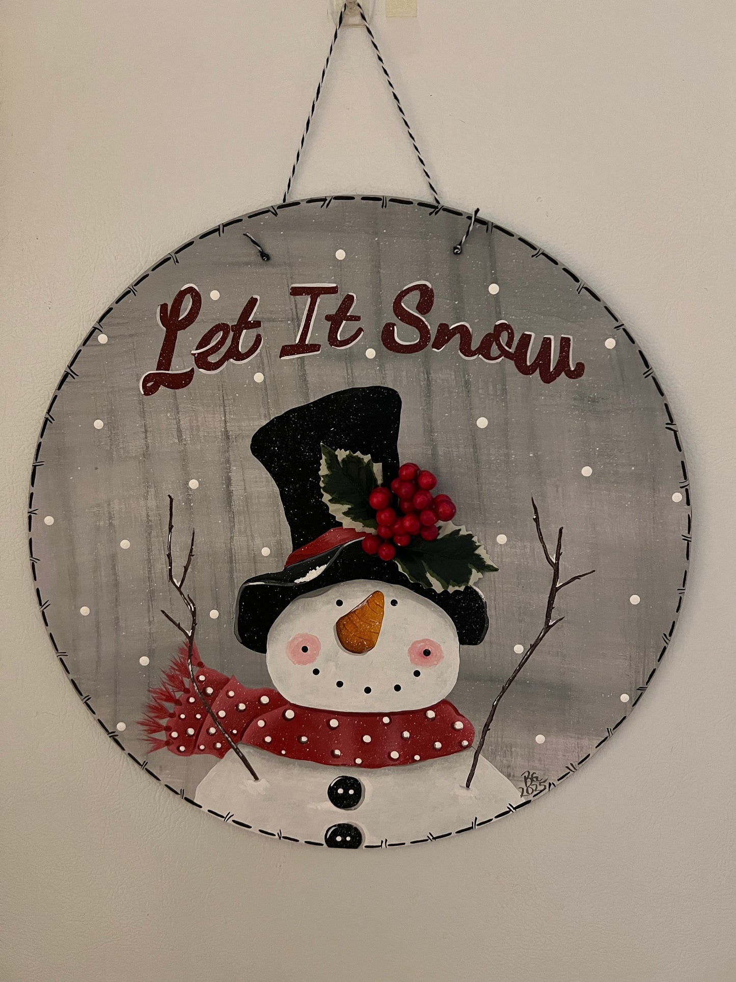 Wood Sign Let it Snow