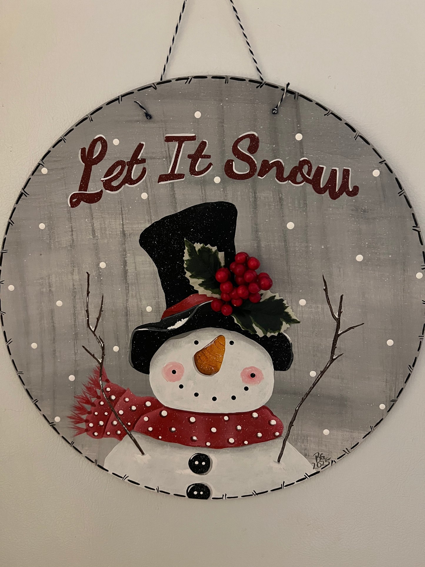 Wood Sign Let it Snow