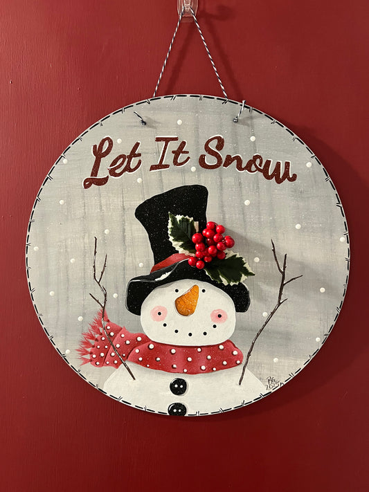 Wood Sign Let it Snow
