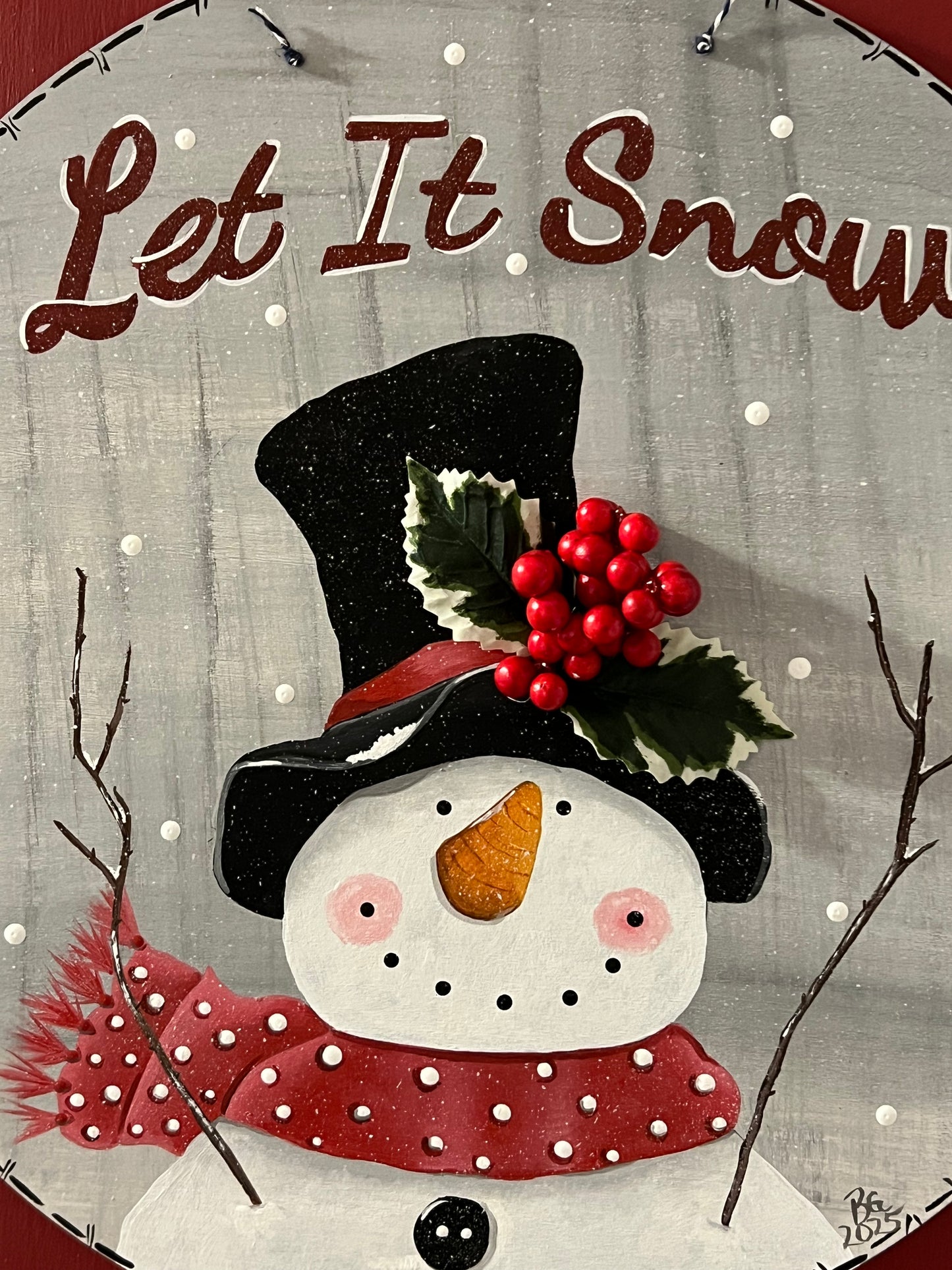 Wood Sign Let it Snow