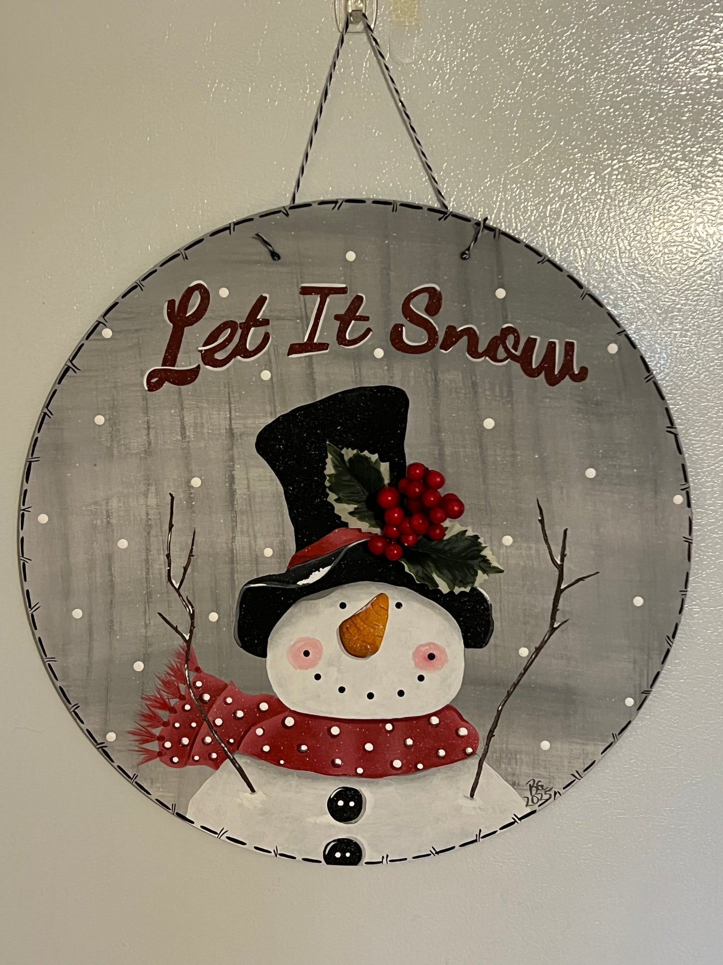 Wood Sign Let it Snow