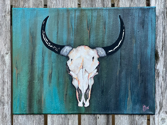 Longhorn Skull Painting