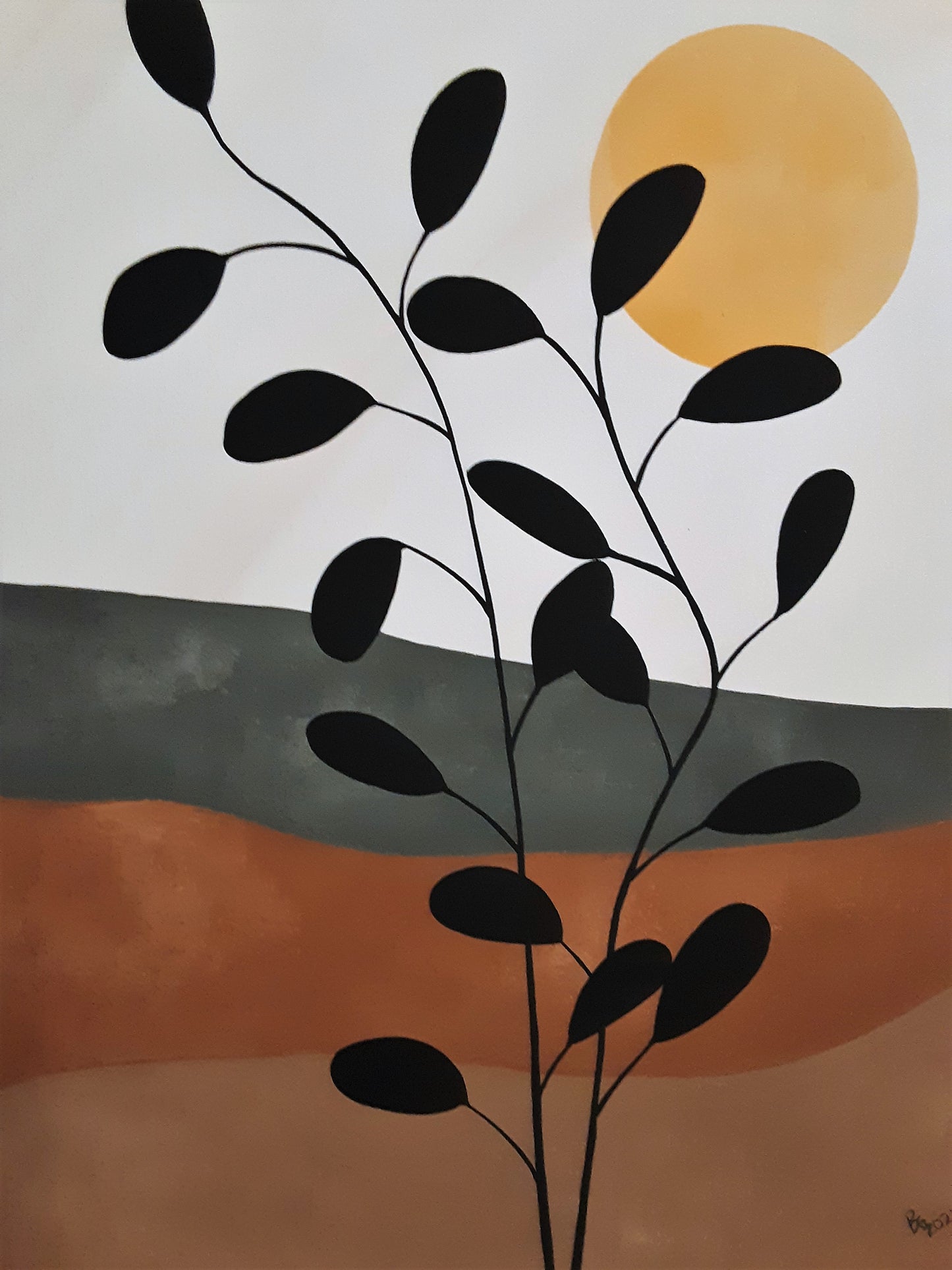 Simple Sun Minimalism Painting  No. 2