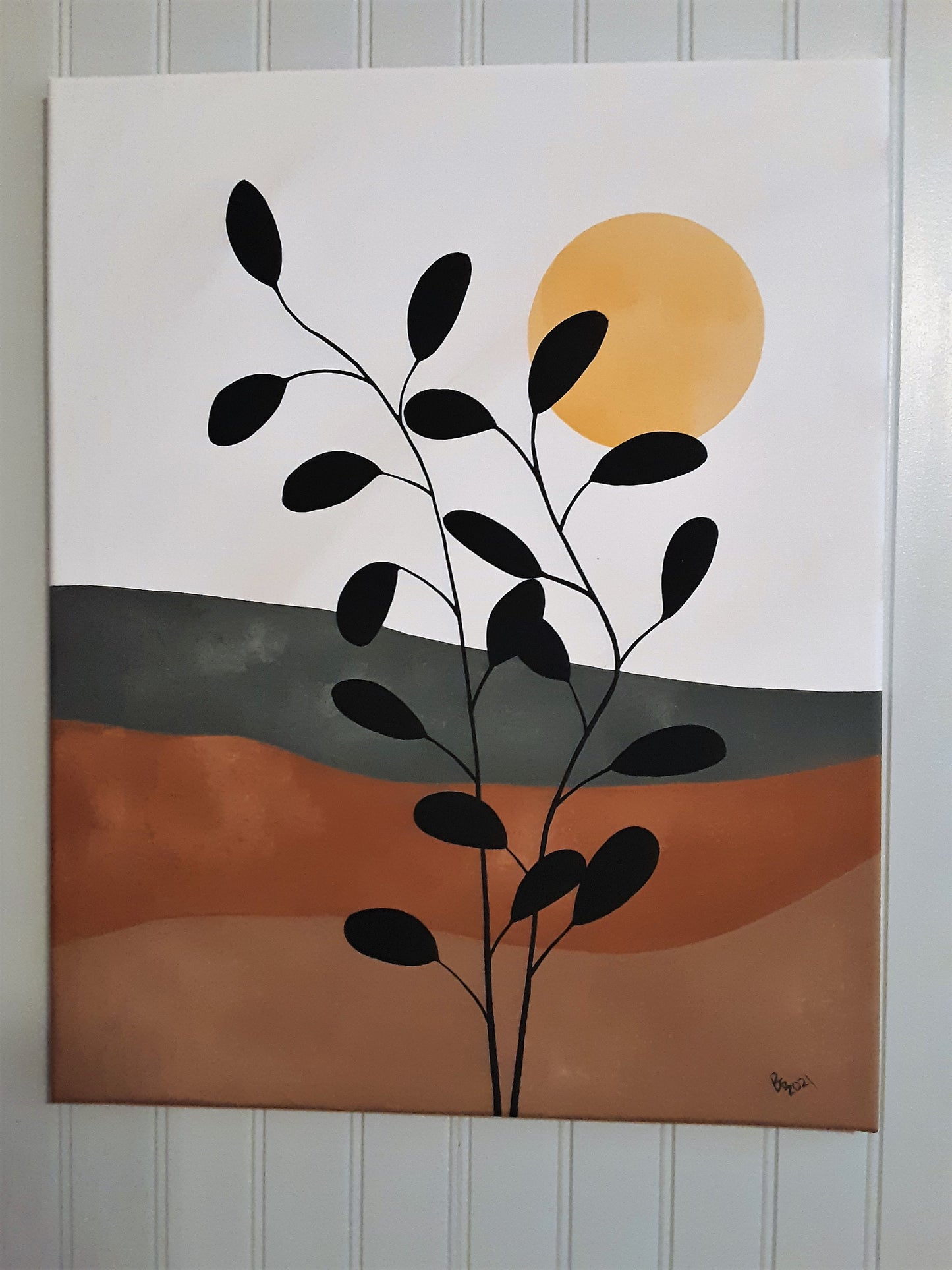 Simple Sun Minimalism Painting  No. 2